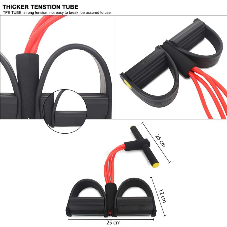 Foot Pedal Resistance Band Elastic Sit-Up Pull Rope Yoga Fitness Gym - Elastic Pull Ropes Tummy Trimmer