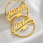 Customize Name Earrings with Heart Design