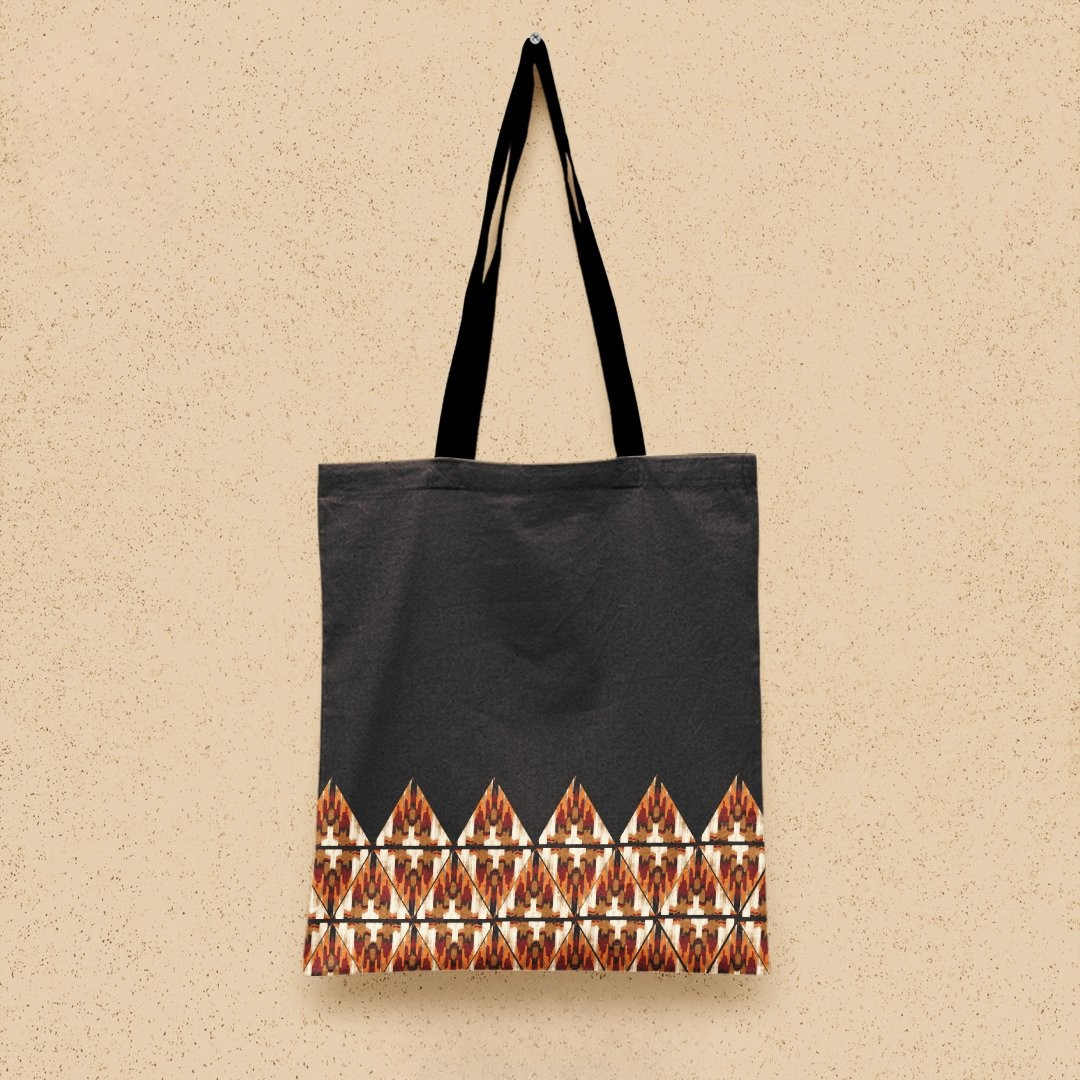 TB024 - Brown Pattern Tote Bag